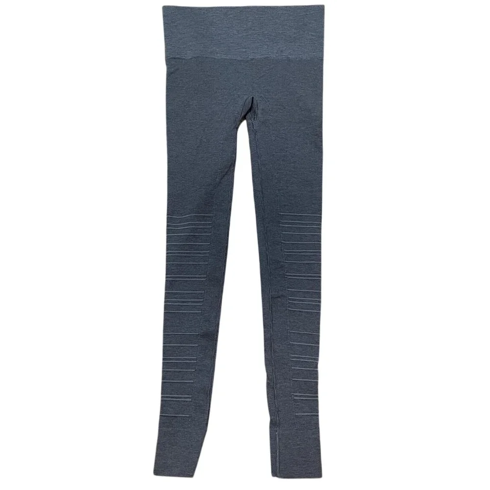 Blanqi‎ Gray Heathered Seamless Hipster Leggings Activewear Athleisure Small S